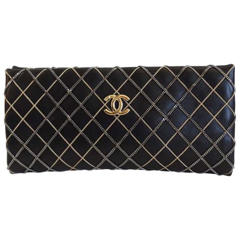 chanel bar clutch|Chanel clutch with chain black.